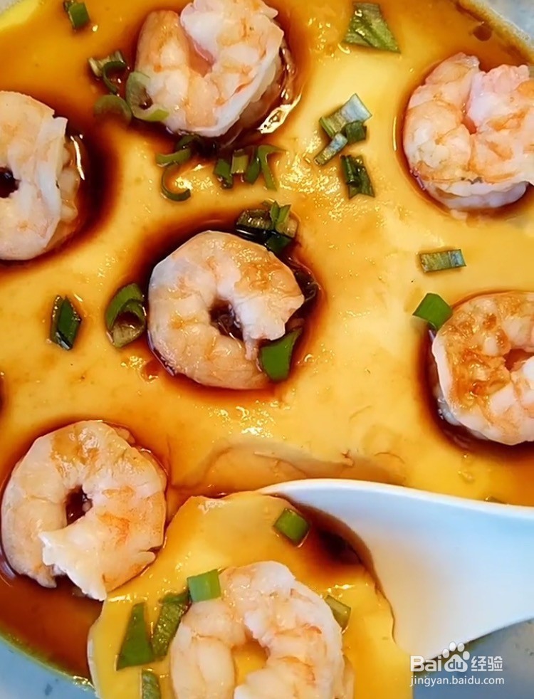 鲜虾蒸蛋这样做，简单美味又营养！