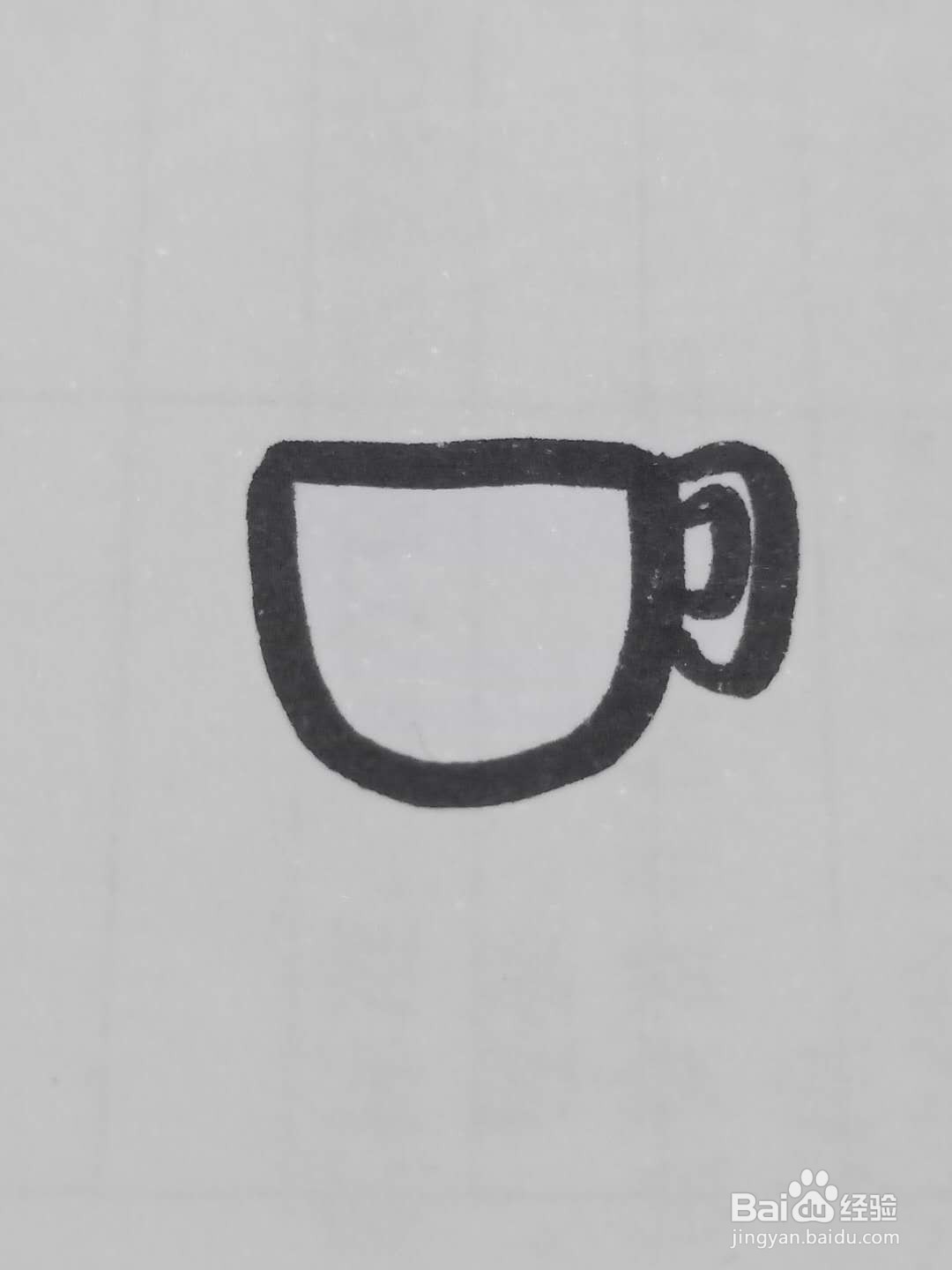 怎样画杯子花朵?