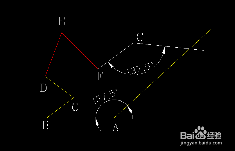 CAD中直线，旋转等命令集合的图形