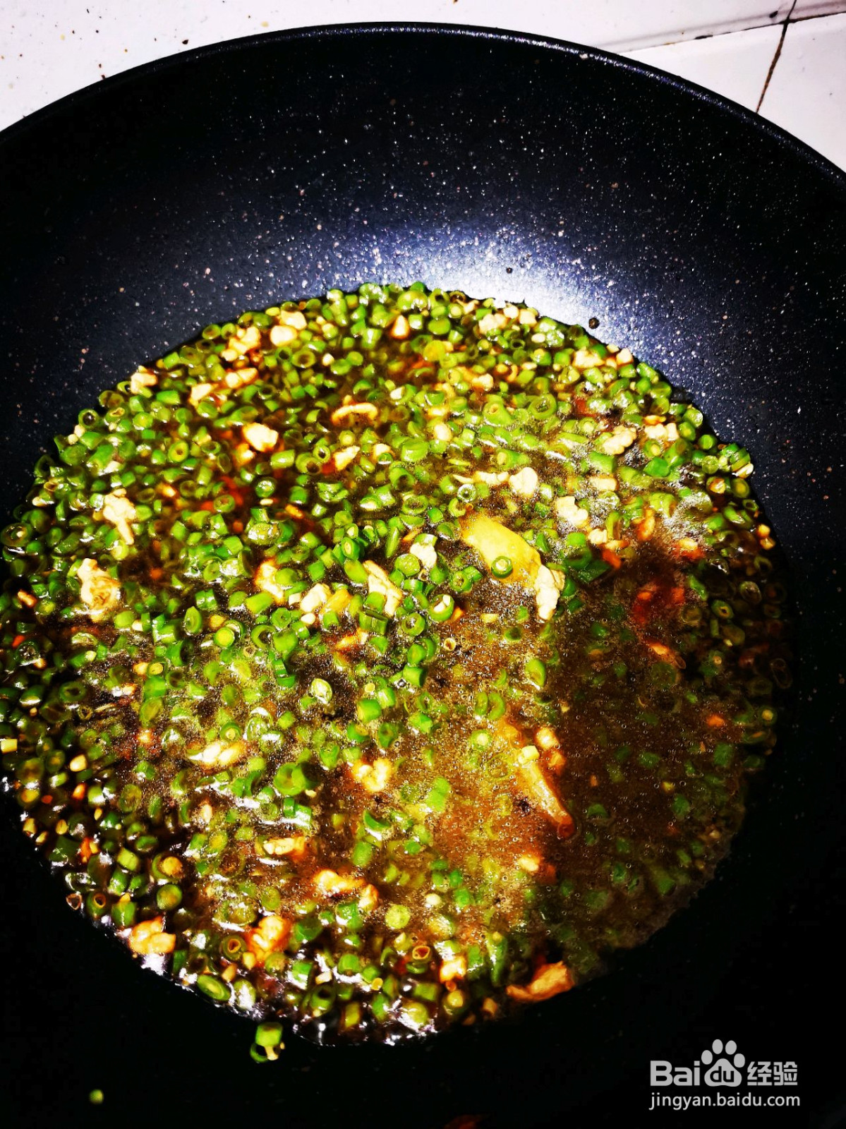 肉沫豇豆长豆角浇面的做法