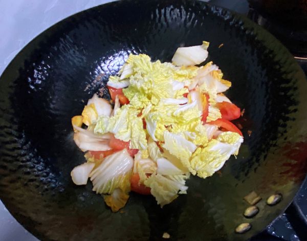 西红柿炒娃娃菜