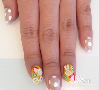 清新水果美甲设计