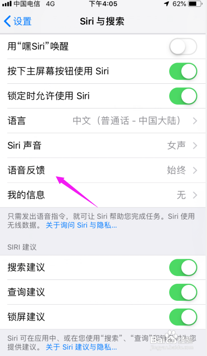 苹果手机Siri声音设置