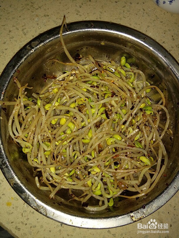 凉菜--蒜油辣酱黄豆芽