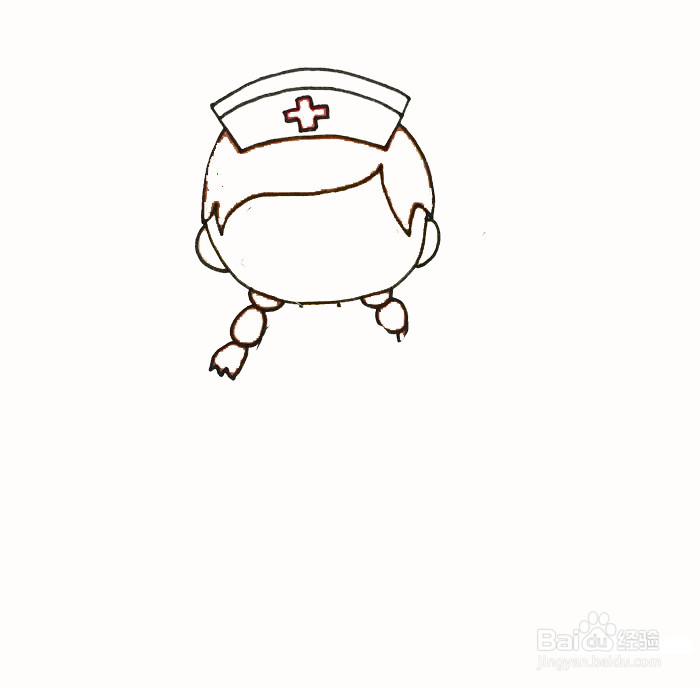 白衣天使护士姐姐的简笔画