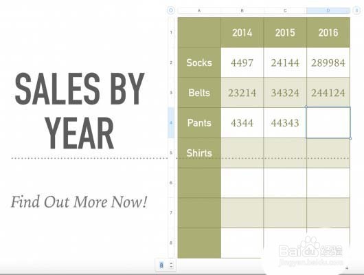 如何在Keynote中添加和编辑表格单击表格?