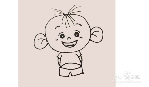 大耳朵图图简笔画怎么画