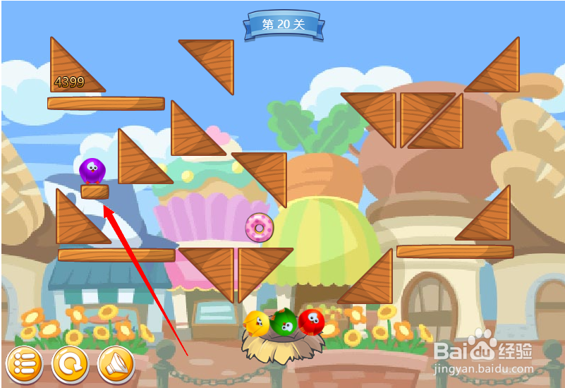 小游戏泡泡鸟历险记第20关