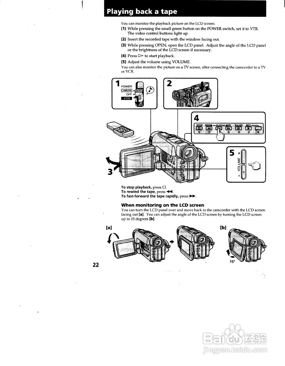 索尼CCD-TRV72模拟摄像机说明书:[3]