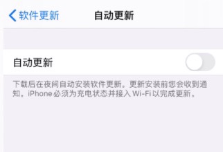 iOS系统怎么关闭自动安装更新