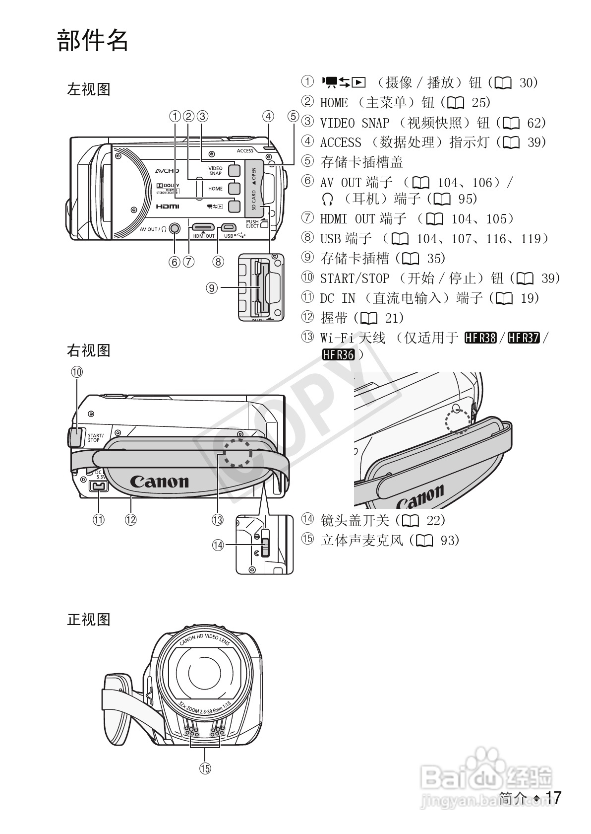 佳能LEGRIA HF R306数码摄像机使用说明书:[2]