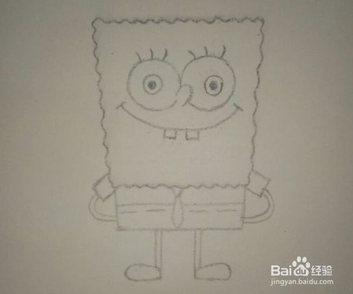 画海绵宝宝的简笔画