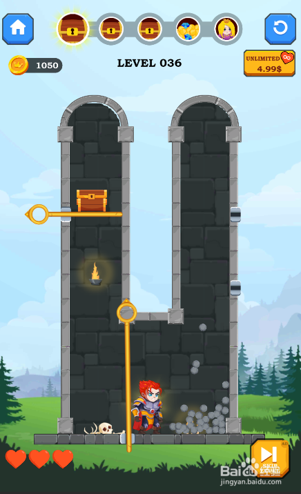 Hero Rescue Online的LEVEL 036怎样通过?