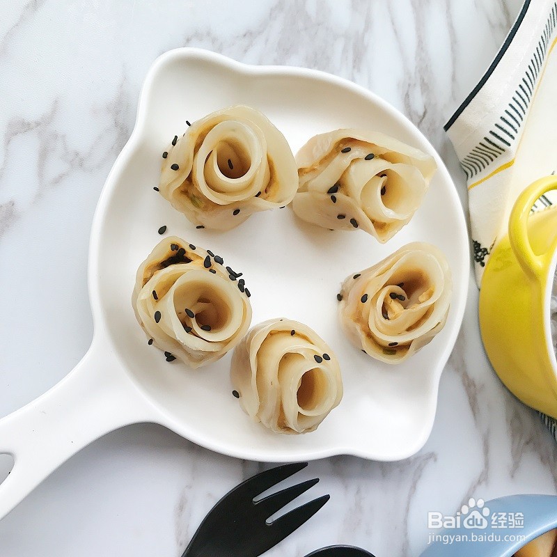 玫瑰花蒸饺怎么做