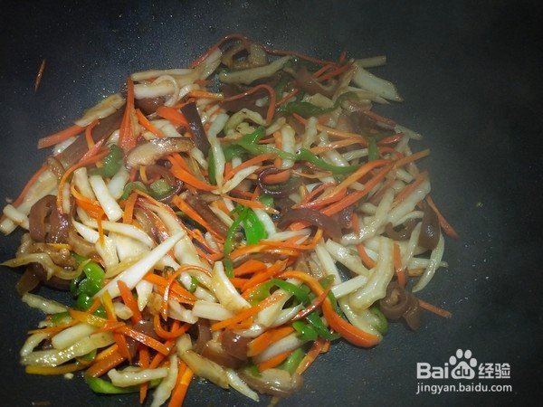 猪皮炒三丝的制作方法