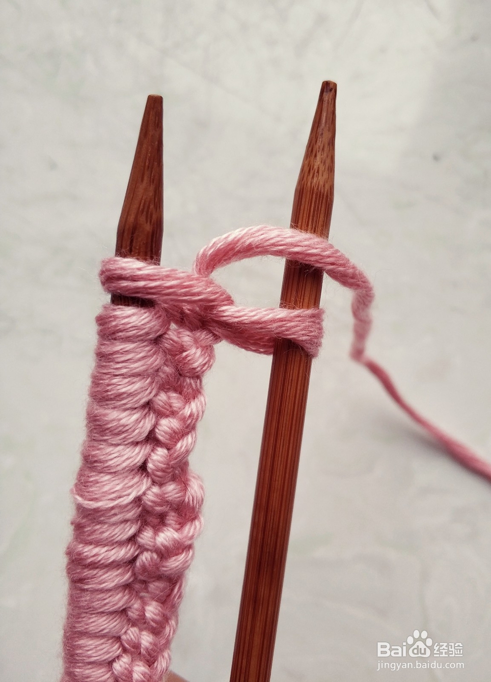 方块针的围巾织发