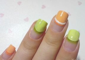 美甲视频教程下载、教你画橙子柠檬型美甲