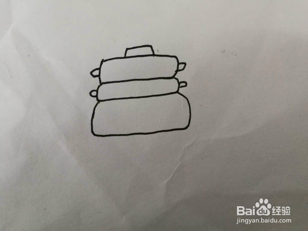 简笔画双层蒸锅