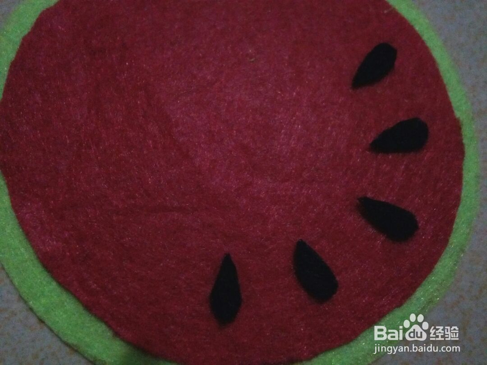 好看的不织布西瓜杯垫