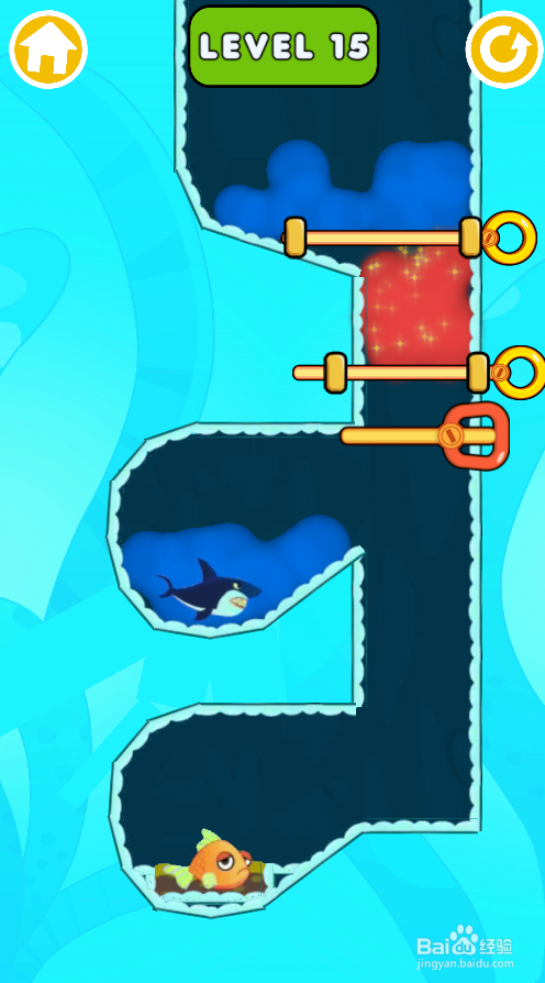 Fish Rescue Pull The Pin的Level 15怎样过关