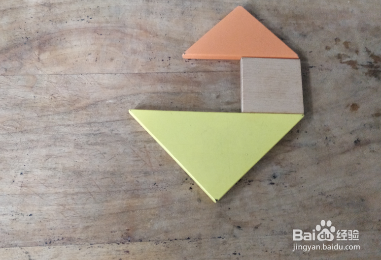 用七巧板怎样拼站着的火烈鸟？