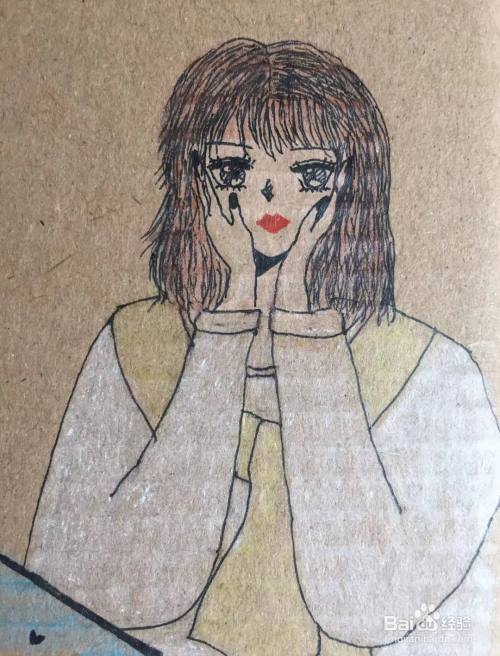 彩铅画教程之大学老师李丽