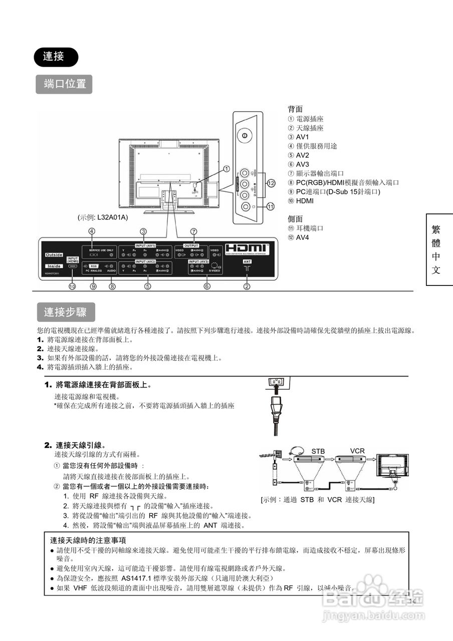 日立牌L32A01A型等离子电视机使用说明书:[2]