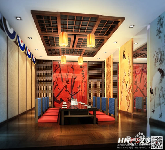 落叶知秋遍地金的古典中式餐厅的装修