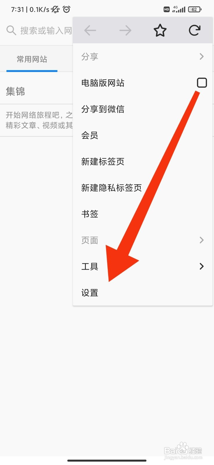 蚂蚁浏览器如何设置强制启用缩放功能