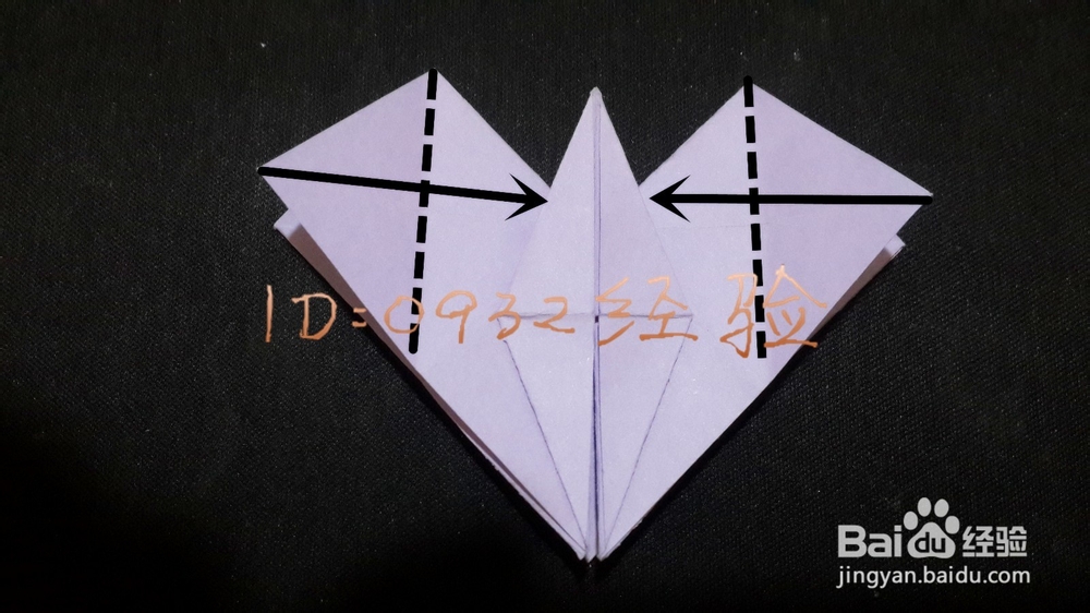 折纸制作：[3]心形纸鹤折纸