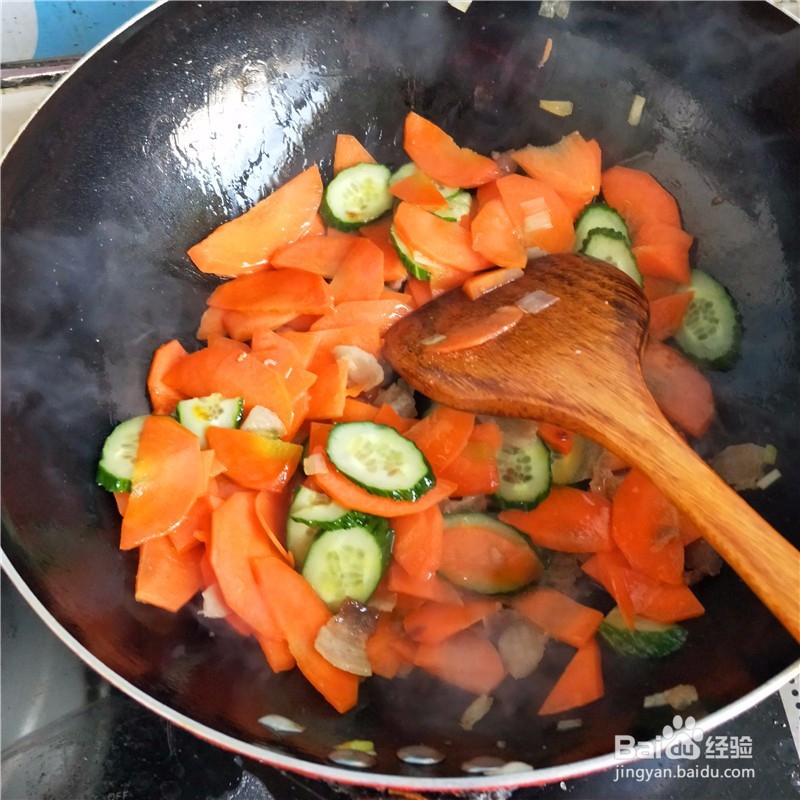 肉炒胡萝卜片
