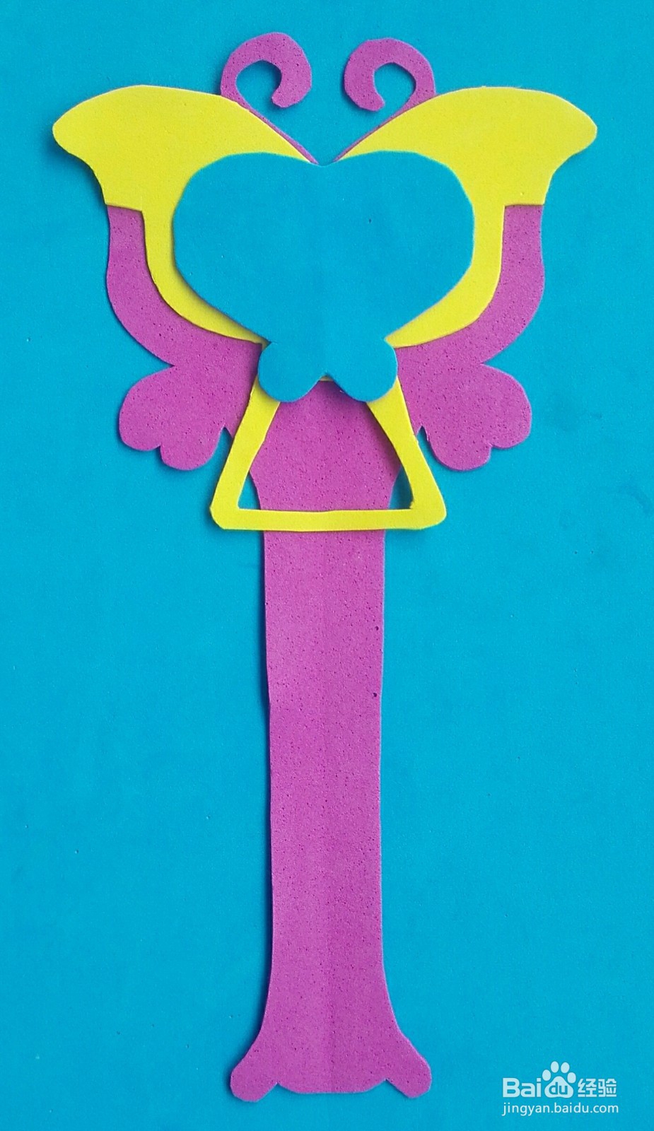 用彩色海绵纸制作的画魔法棒的教程