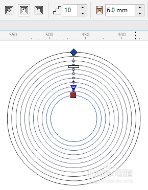 CDR快速制作等距同心圆的多种方法