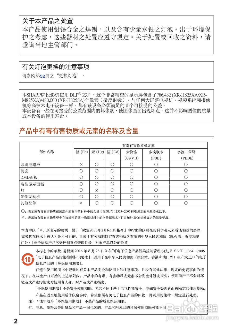 夏普XR-M825XA投影机使用说明书:[1]