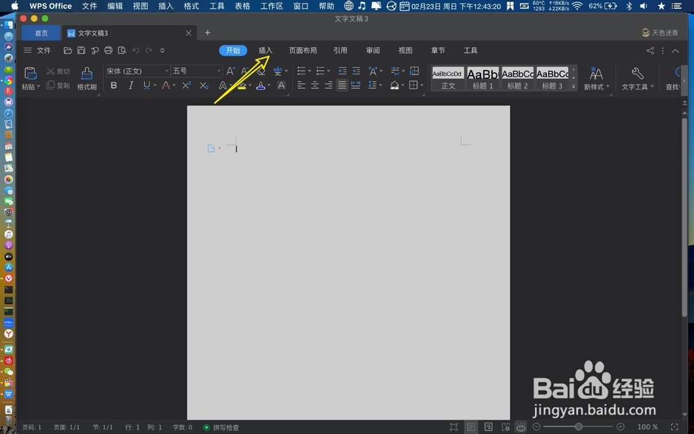 Mac WPS怎么插入水印