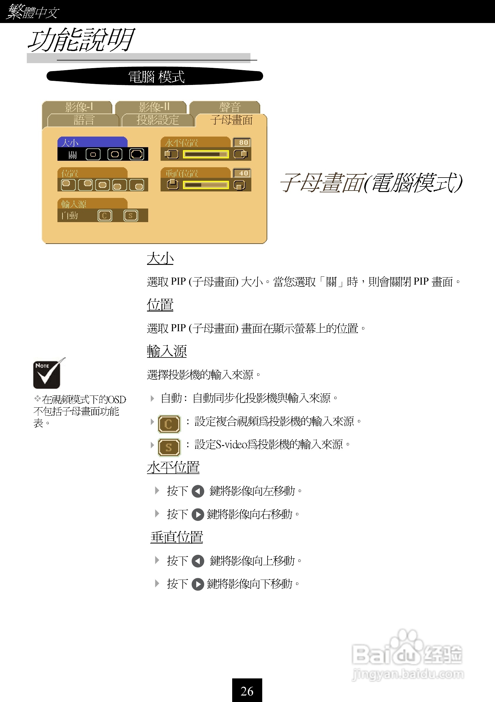 Optoma奥图码 EP737投影机说明书:[3]