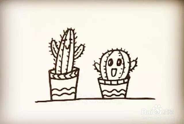 仙人掌简笔画怎么画呢