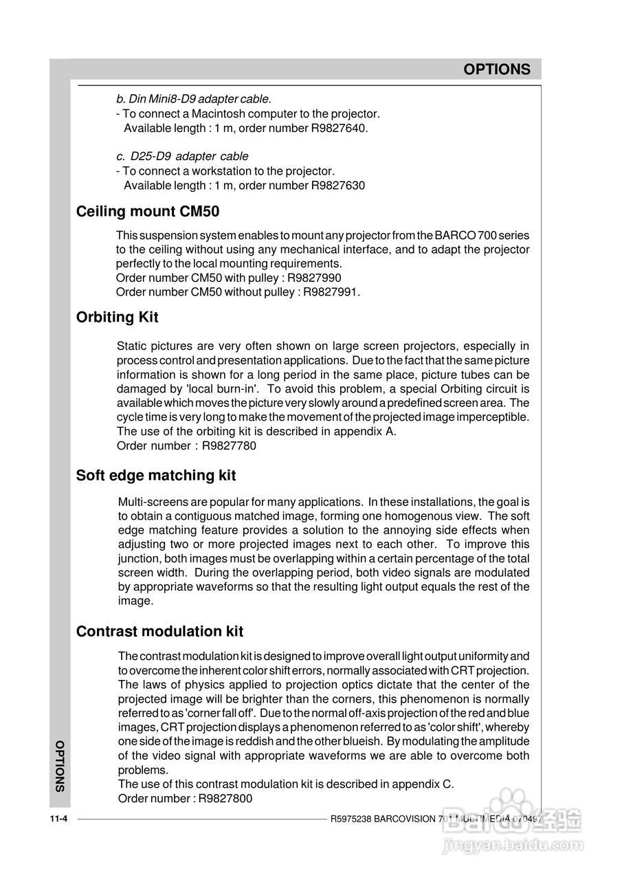Barco巴可 VISION 701投影机说明书:[14]