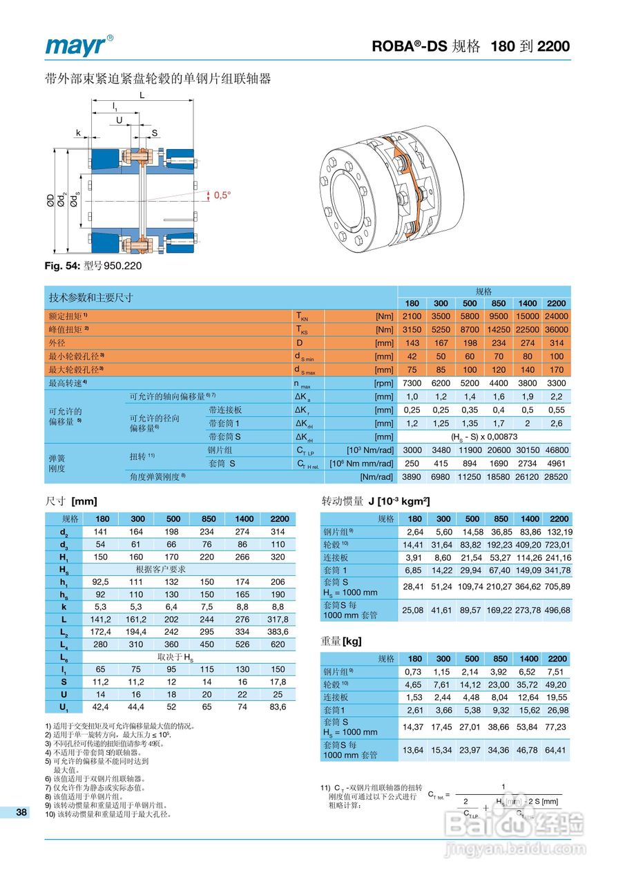 mayr ROBA-DS 高扭转刚度联轴器说明书:[4]