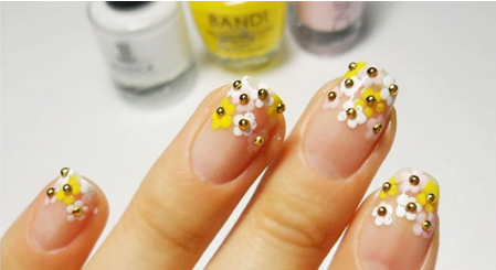 小雏菊美甲教程