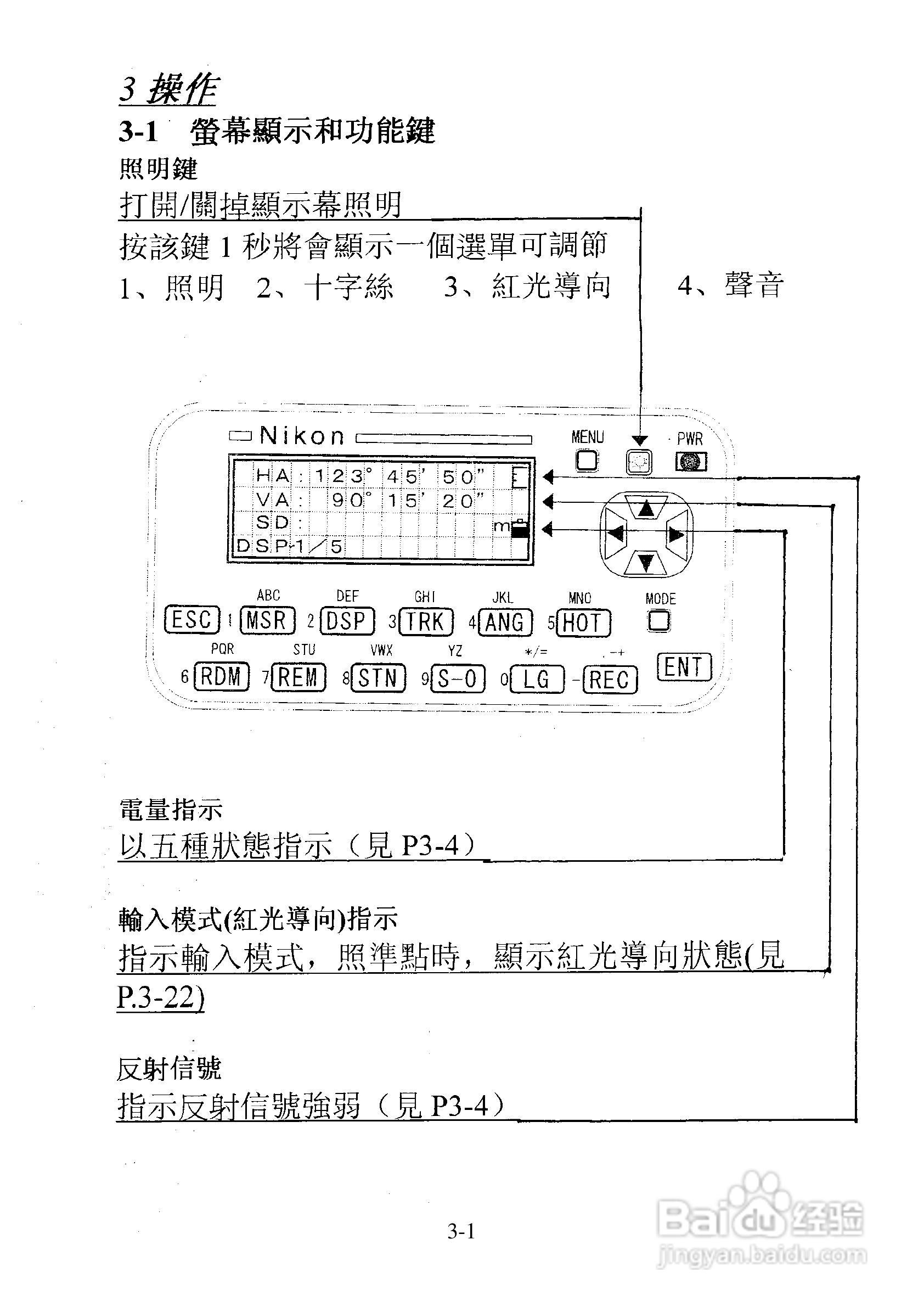 尼康DTM-501、521、531、551 系列全站仪使用手册:[4]