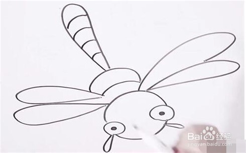 伴儿成长简笔画系列-怎样画蜻蜓简笔画