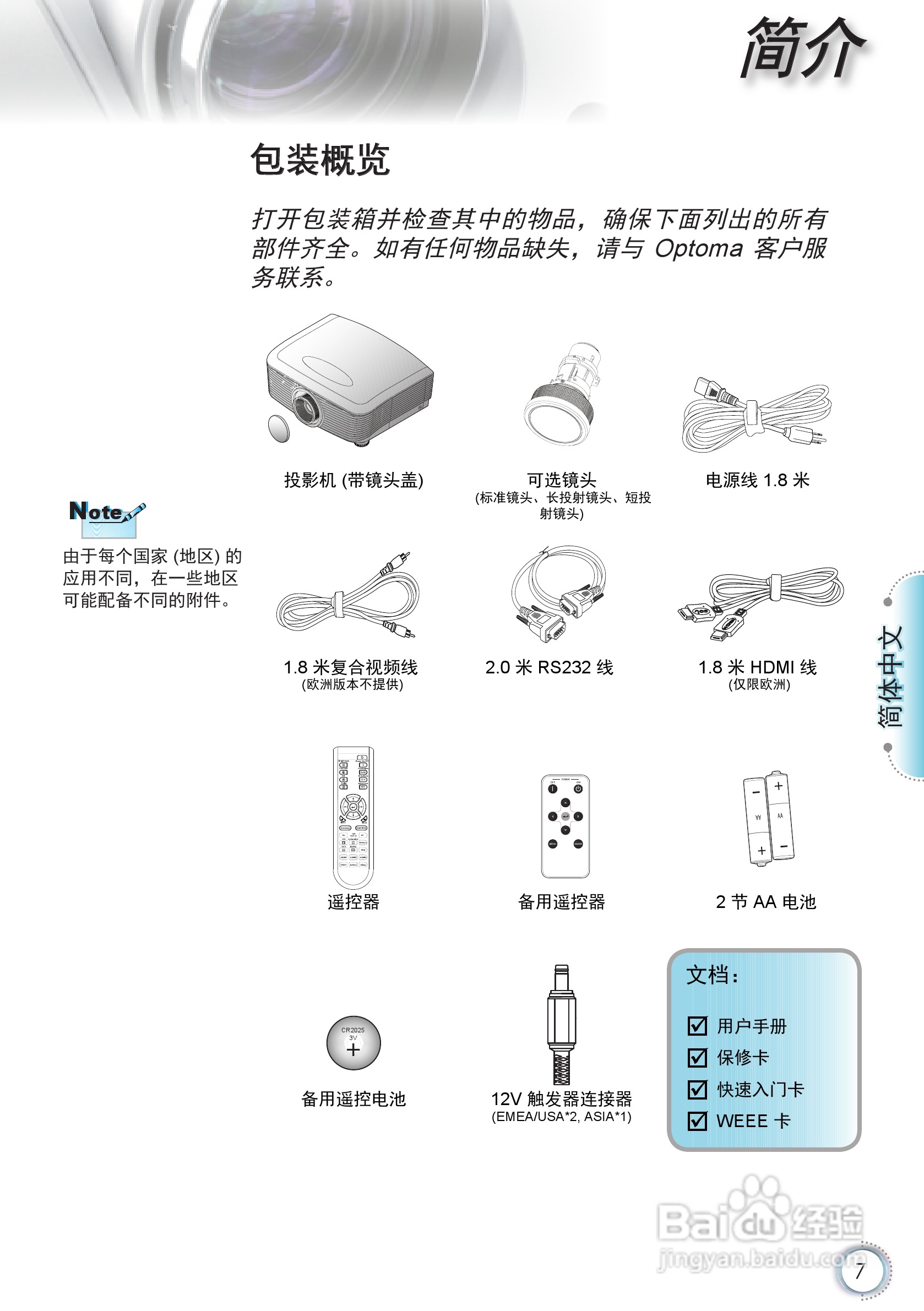 奥图码HD86投影机使用说明书:[1]