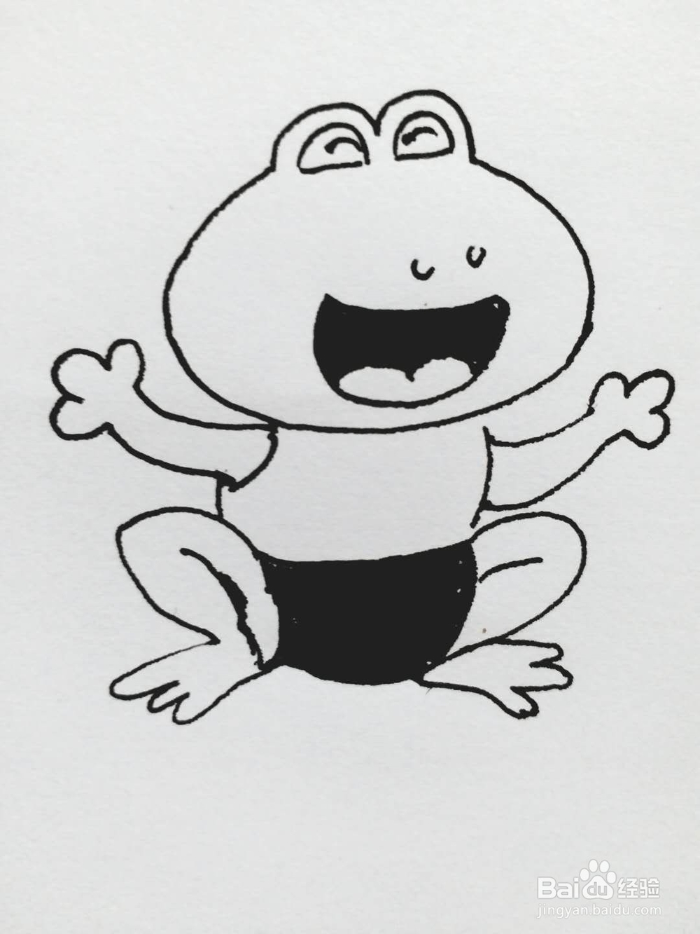 青蛙的简笔画法《六》