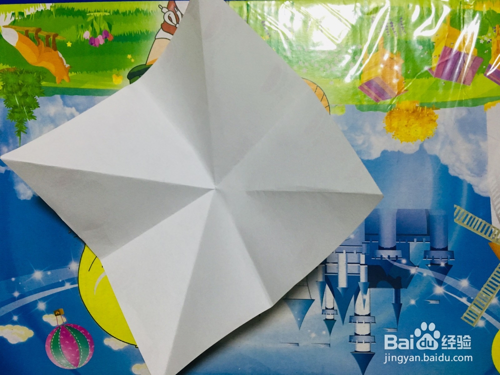 手工折纸：怎样用纸折一个四角星盒子？