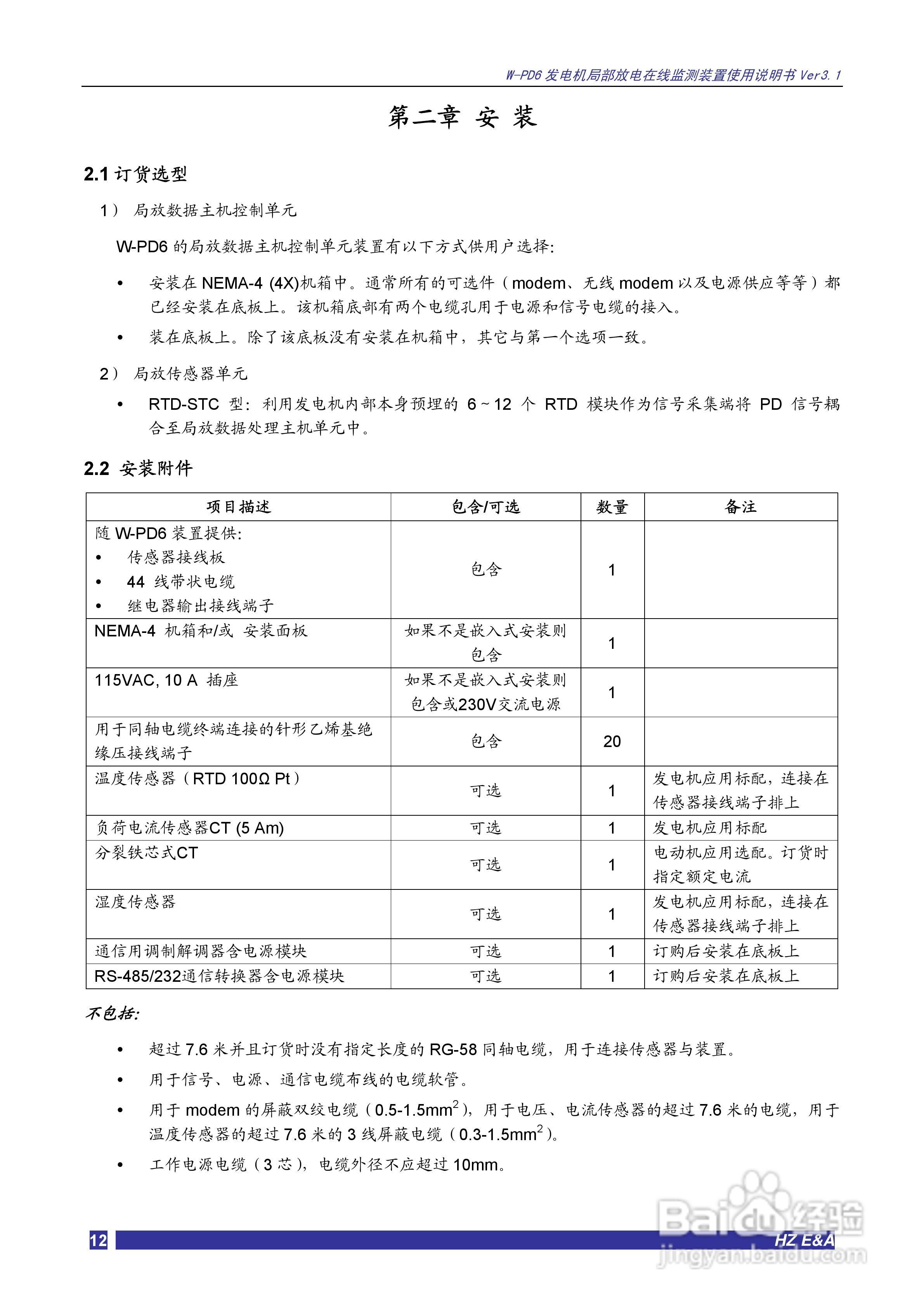 W-PD6发电机局部放电在线监测装置说明书V3.3:[2]