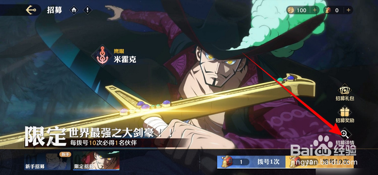 航海王壮志雄心怎么查看伙伴记录