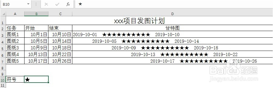 如何用公式生成干特图
