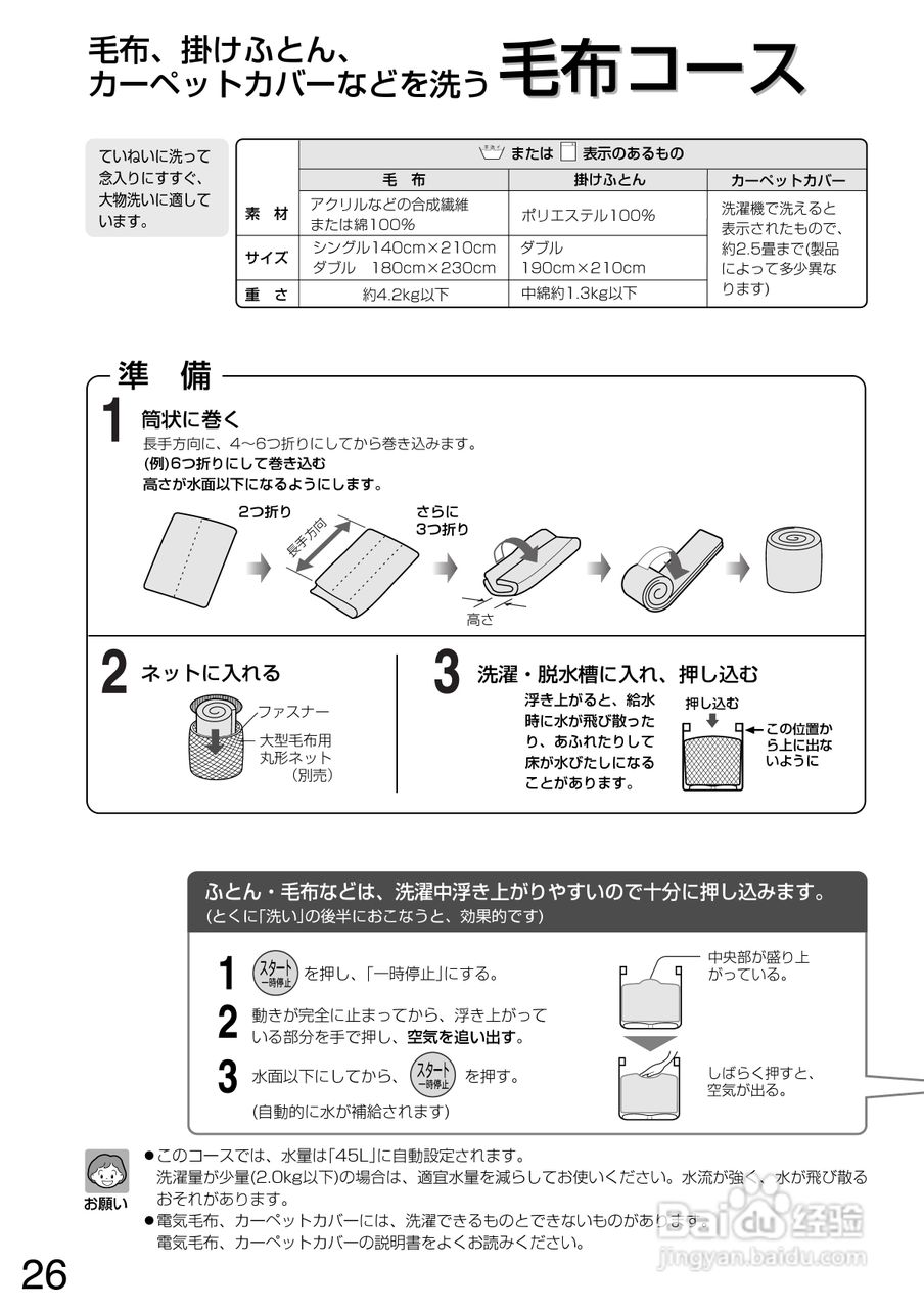SHARP ES-FG75全自动电气洗衣机使用说明书:[3]