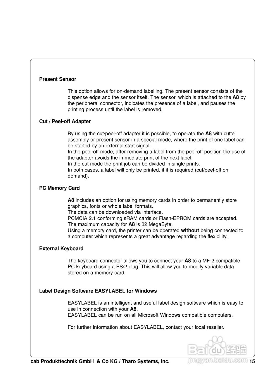 cab A8200打印机使用说明书:[2]